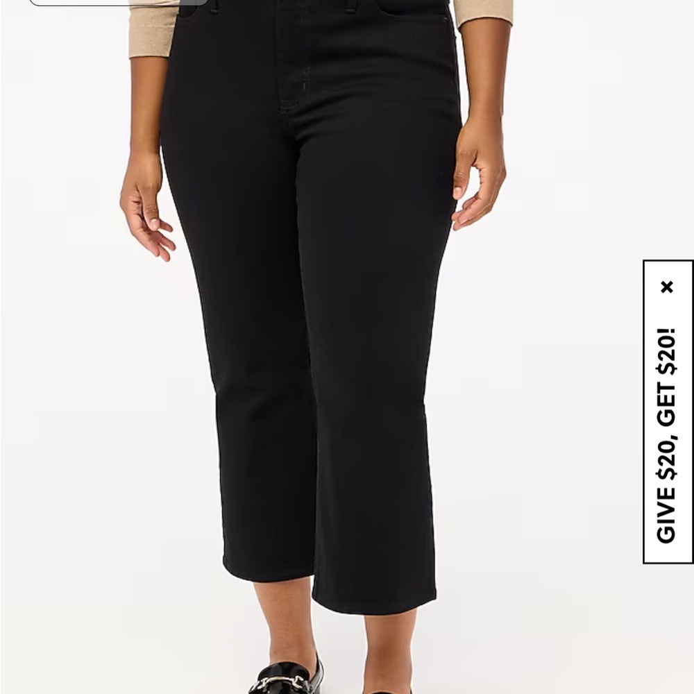 J.Crew Mid-Rise Flare Crop Black Jeans